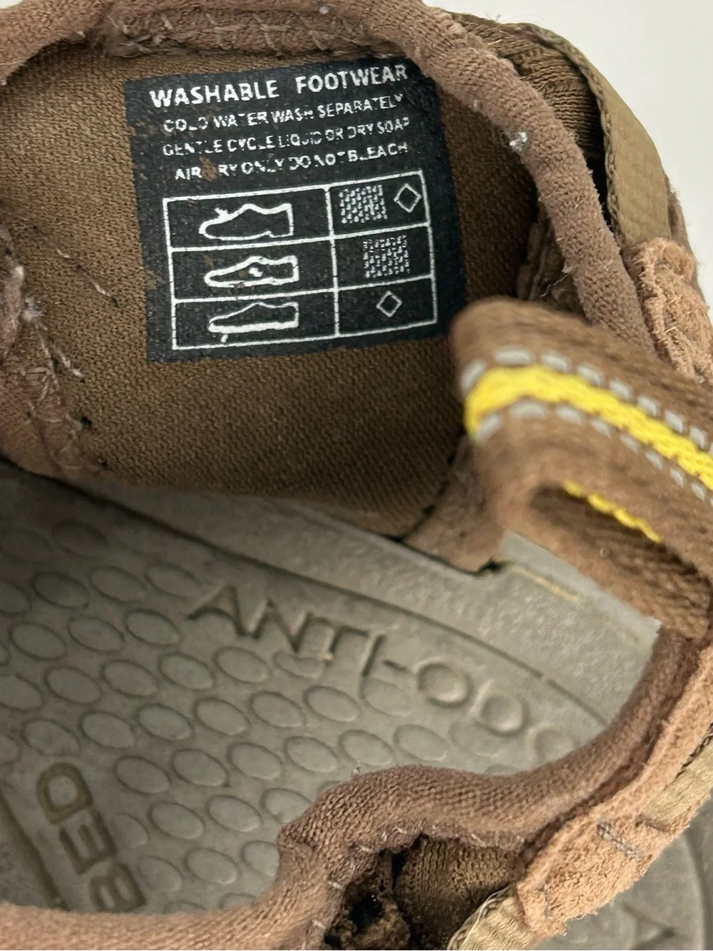 Keen Brown Sport Sandals with Yellow Accents